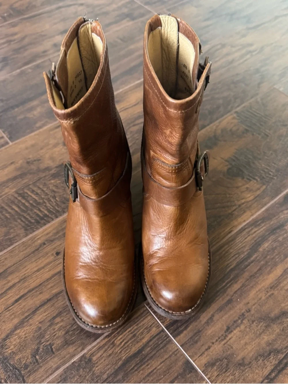 Frye Karla Engineer Short Brown Boot size 6.5 B